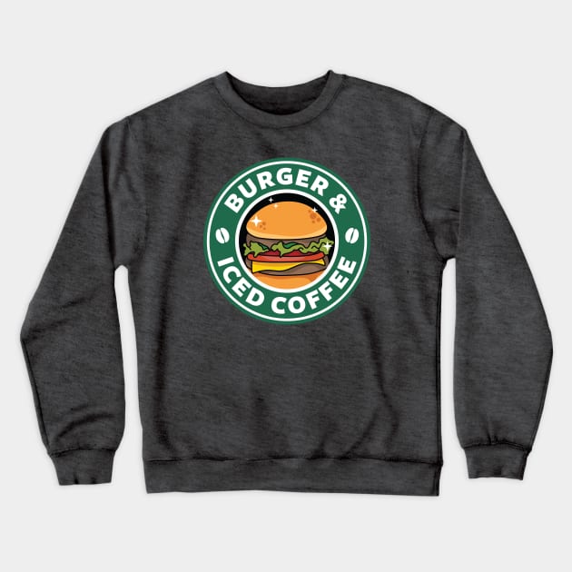 Burger and Iced Coffee Crewneck Sweatshirt by spacedowl